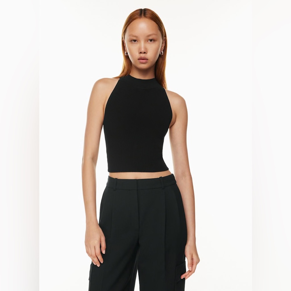 Babaton Sculpt Knit Mockneck Halter Top